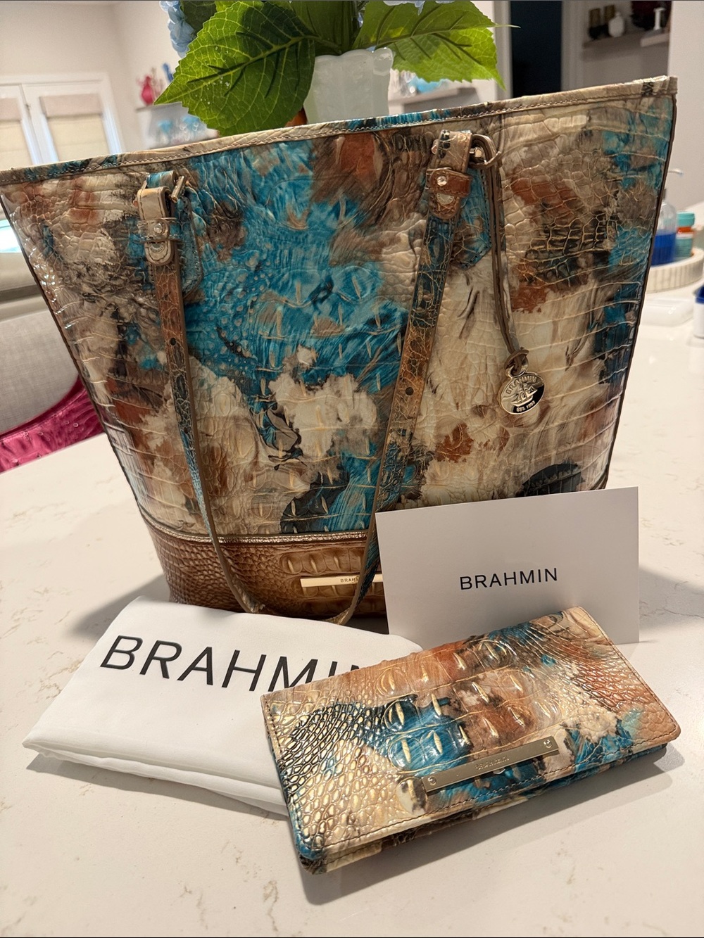 Brahmin Asher-Bird Of Paradise Vitoria with matching Ady Wallet